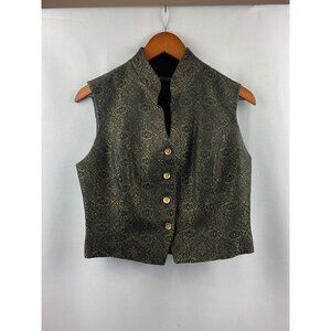 Women's Georgiou Studio Black & Gold Vest Size 8